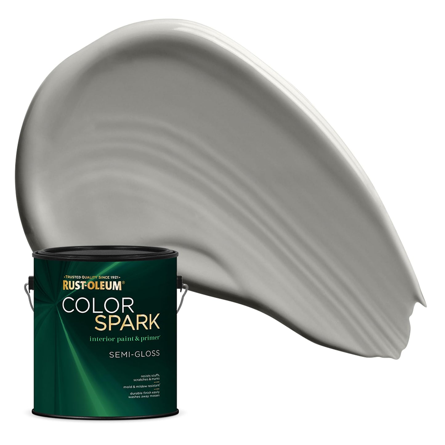 Rust-Oleum Color Spark Interior Paint and Primer in One, Eggshell, Black, 1 Gallon