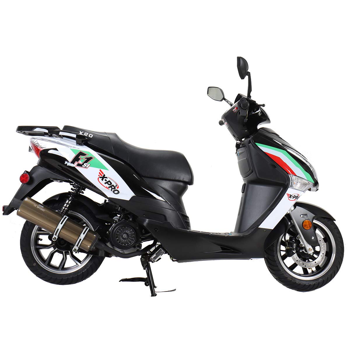 X-PRO 150cc Moped Street Gas Moped 150cc Adult Bike with 13" Aluminum Wheels! (Black)