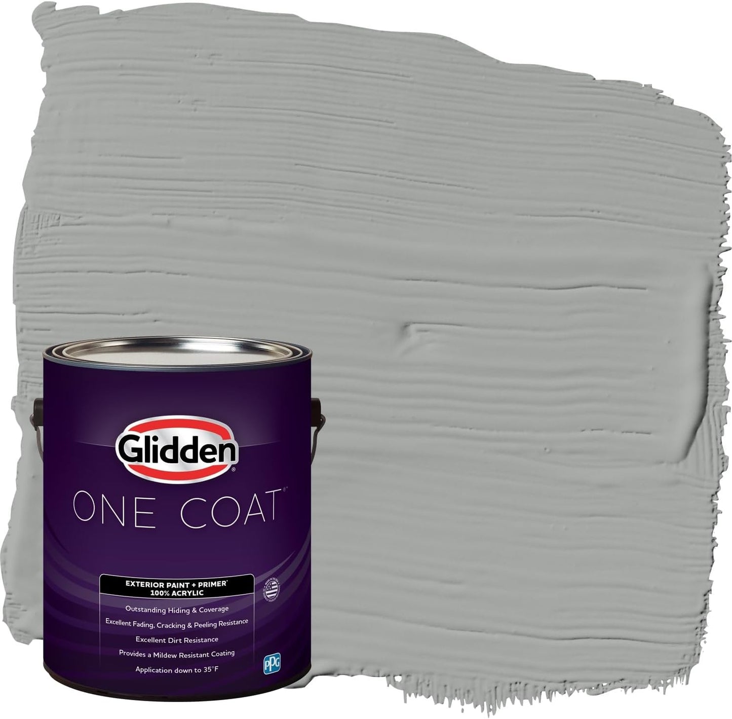 Glidden Exterior Paint + Primer: Black/Black Magic, One Coat, Satin, 1-Gallon