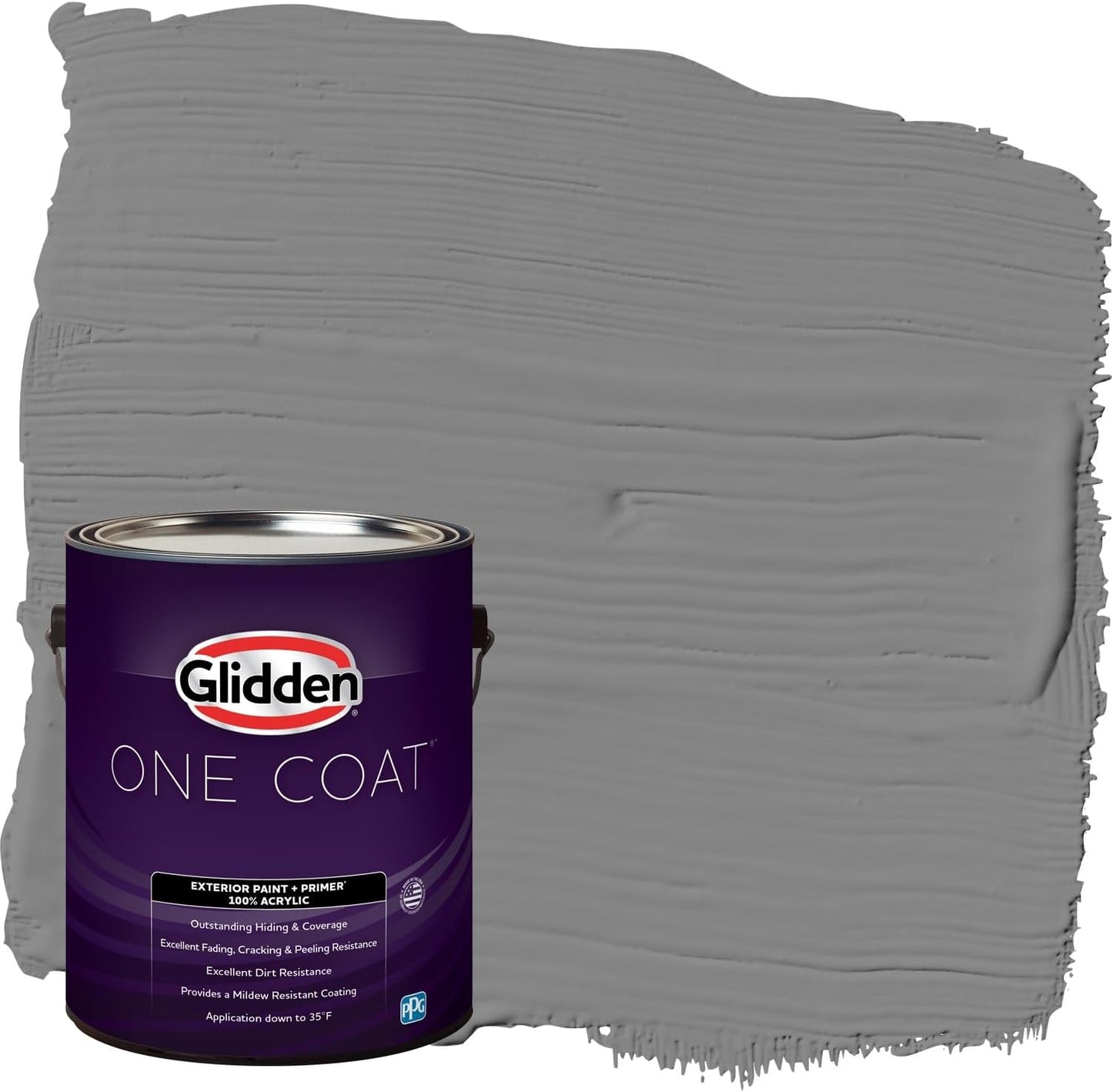 Glidden Exterior Paint + Primer: Black/Black Magic, One Coat, Satin, 1-Gallon