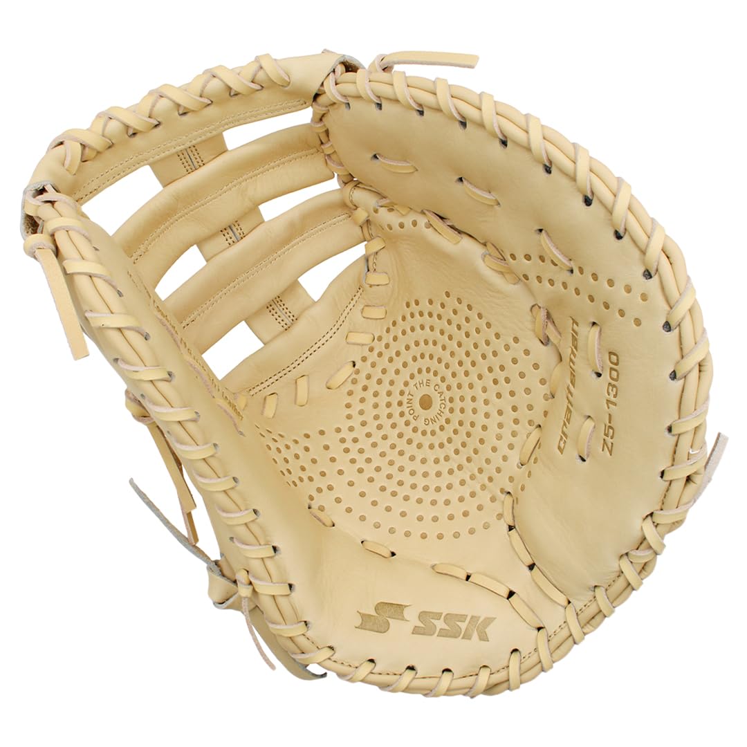 SSK Z5 Craftsman Baseball First Base Mitt – 12” – 12.25” – 12.5” – 13" – Right & Left Hand Throw (Camel, 13" - Right Hand Throw)