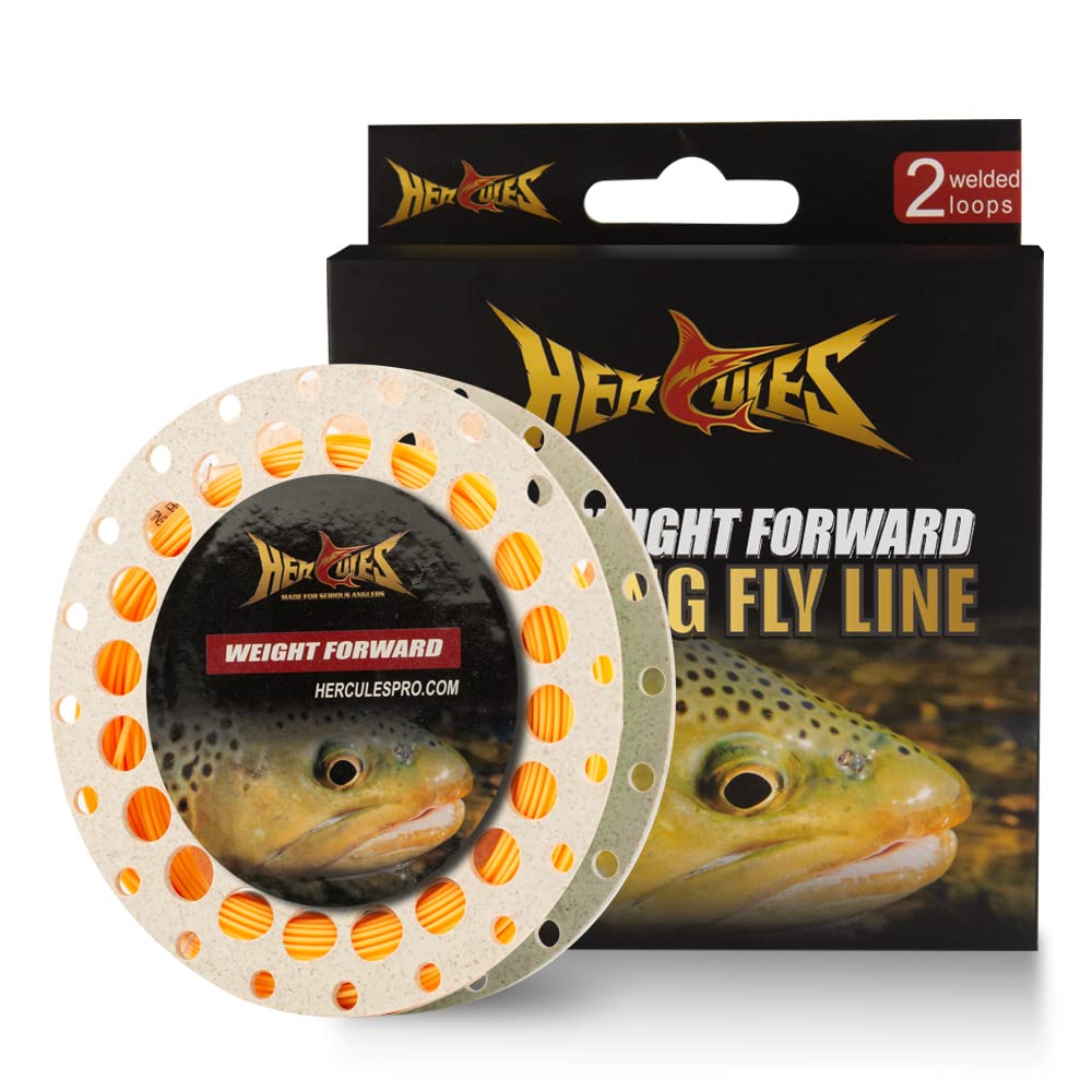 HERCULES Fly Fishing Line Floating Weight Forward Fly Line with Double Welded Loop