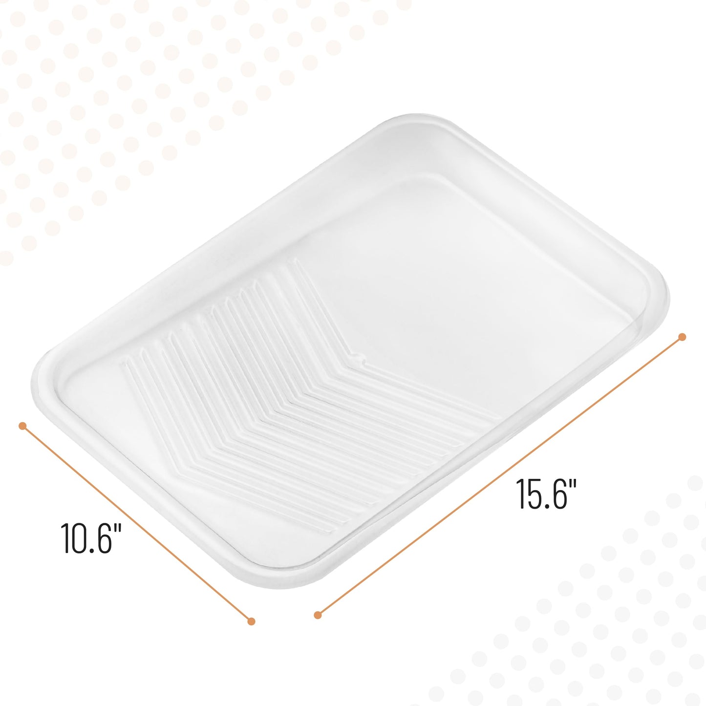 Bates- Paint Tray Liner, 9 Inch, 10 Pack, Paint Roller Tray, Disposable Plastic Paint Trays, Paint Pans Trays, Paint Supplies for House Painting, Roller Tray