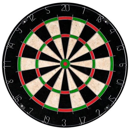 Bristle Dart Board, Tournament Sized Indoor Hanging Number Target Game for Steel Tip Darts- Dartboard with Mounting Hardware by Hey! Play!