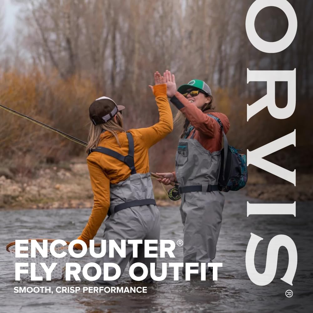 Orvis Encounter Outfit - Fishing Rod and Reel Combo (9' 5-wt) - Versatile Outfit with Large Arbor Reel, Weight-Forward Floating Line, Backing, and Leader