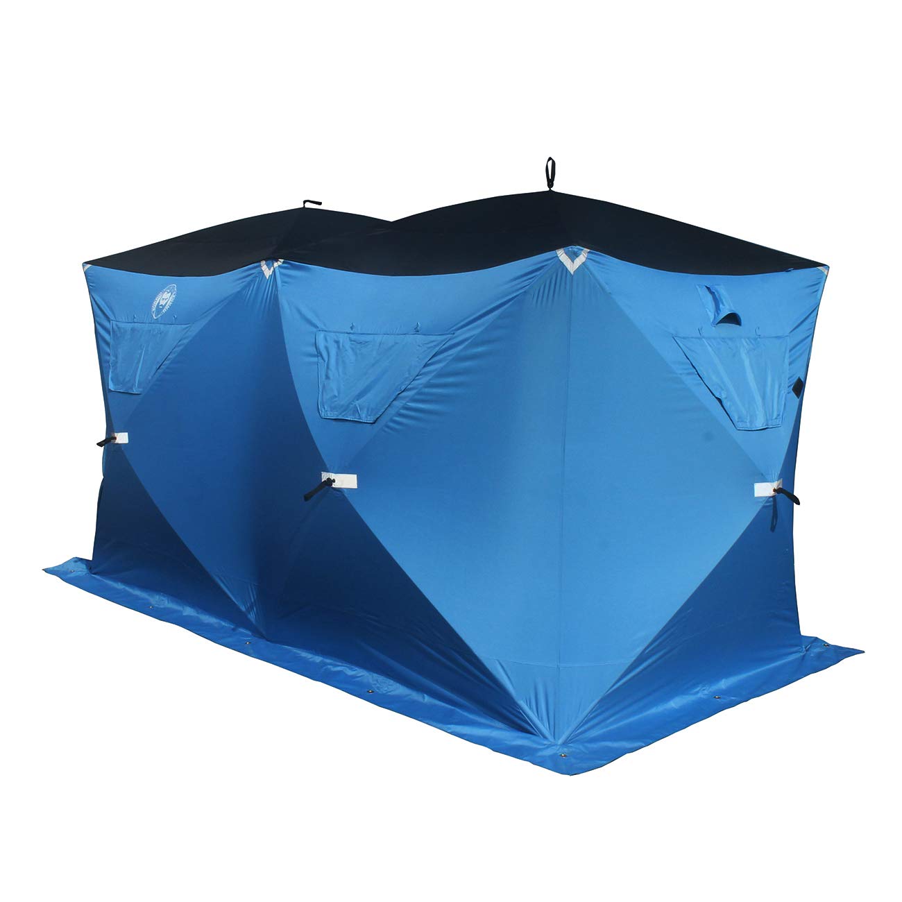 6 Person Portable Ice Fishing Shelter with 2 Big Doors-Diamond Door Guard System Ice Fishing Camping Tent