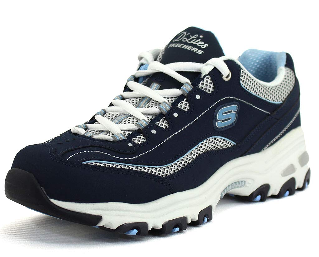 Skechers Women's D'Lites-Life Saver Memory Foam Lace-up Sneaker