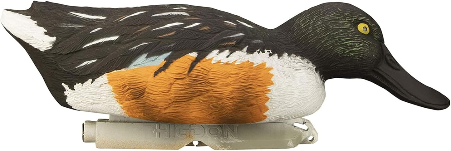 Higdon Outdoors Standard Shoveler Duck Decoys, Foam-Filled