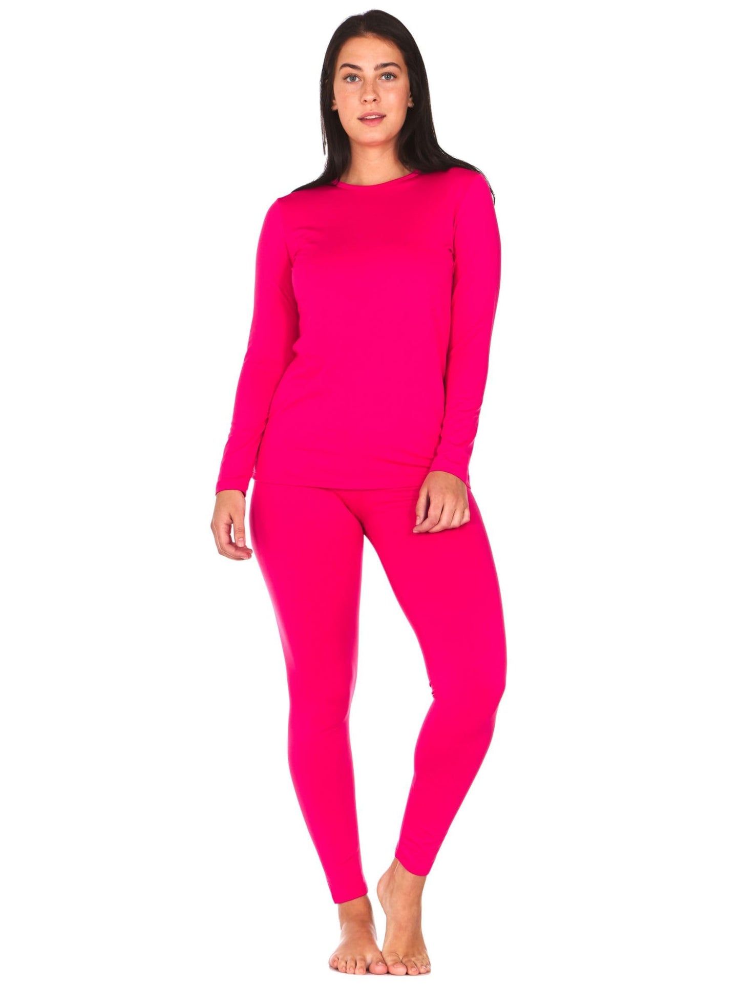 Thermajane Long Johns Thermal Underwear for Women Fleece Lined Base Layer Pajama Set Cold Weather