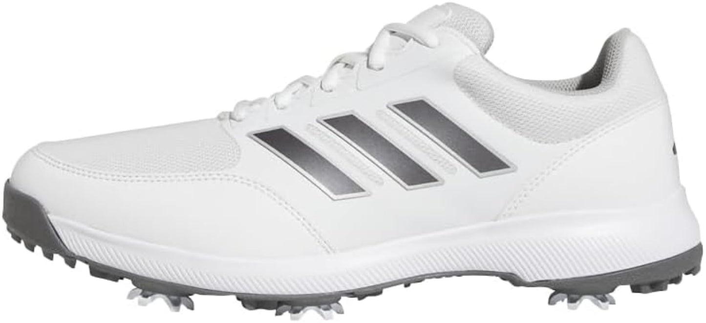 adidas Men's Tech Response 3.0 Golf Shoes, Footwear White/Dark Silver Metallic/Silver Metallic, 11