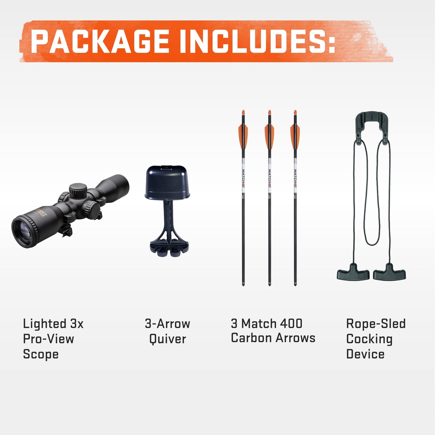 Wicked Ridge by TenPoint Rampage XS Crossbow, Peak XT - 390 FPS - The Ultimate Affordable Hunting Machine - Includes Lighted 3X Pro-View Scope