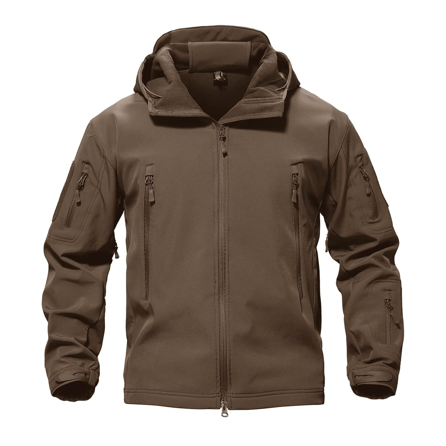 TACVASEN Men's Special Ops Military Tactical Rain Jackets Winter Warm Fleece Softshell Hooded Raincoat Snowboard