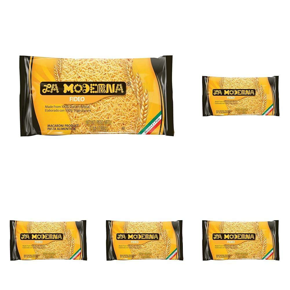 LA MODERNA, Noodles, Pasta, Made with Durum Wheat Grits, Enriched with Vitamins and Iron, 7 oz, Pack of 20