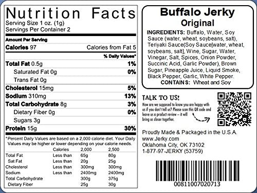 Jerky.com Original Buffalo Jerky 3-Pack - Exotic Jerky High Protein, Gluten-Free, All-Natural Exotic Snack - Premium Wild Game Meat - Perfect for Hiking, Camping, and On-the-Go 1.75oz (Pack of 3)