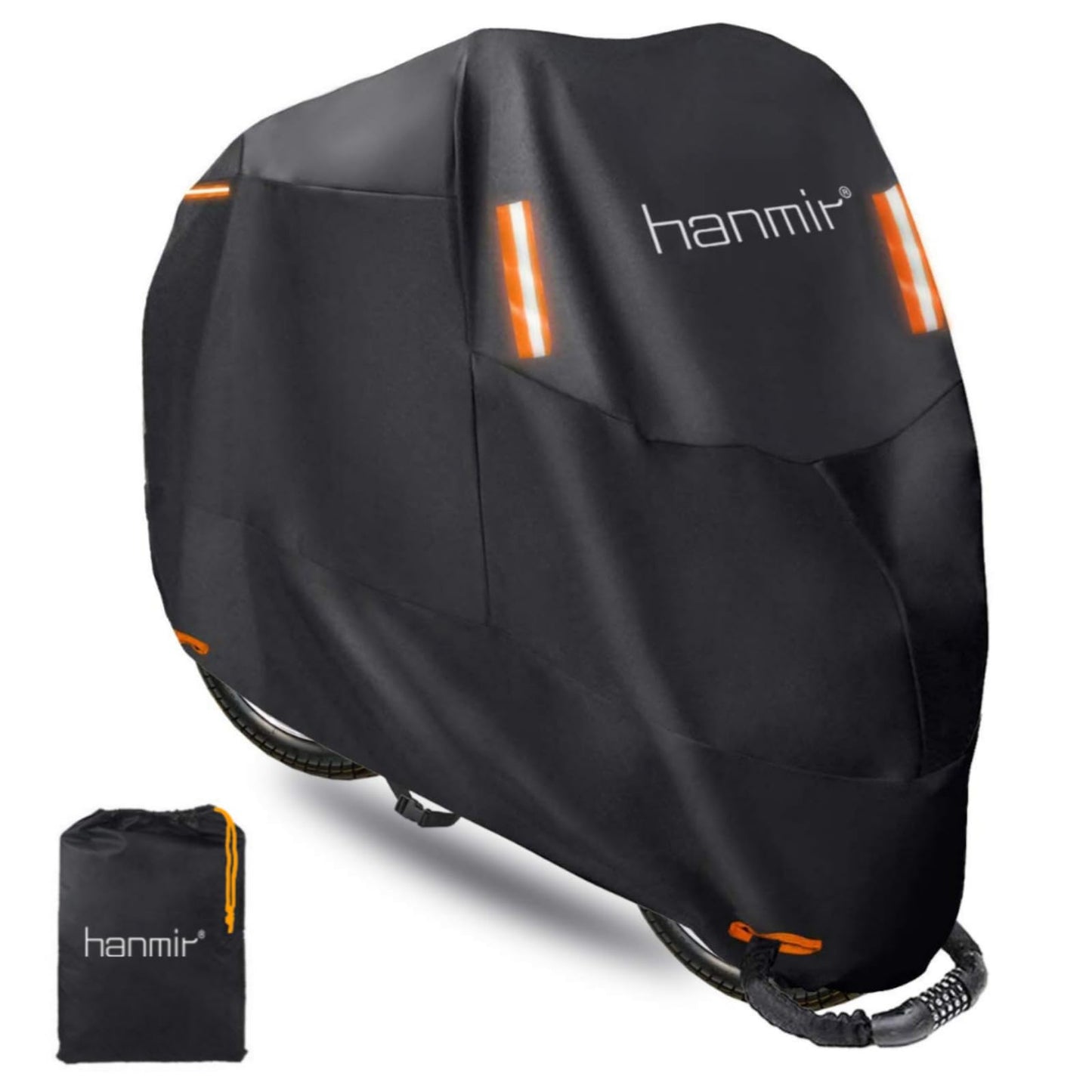 Motorcycle Cover,Motorbike Cover All Season Universal Weather Waterproof Sun Outdoor Protection with Lock-Holes & Storage Bag,XXL Motorcycles Vehicle Cover