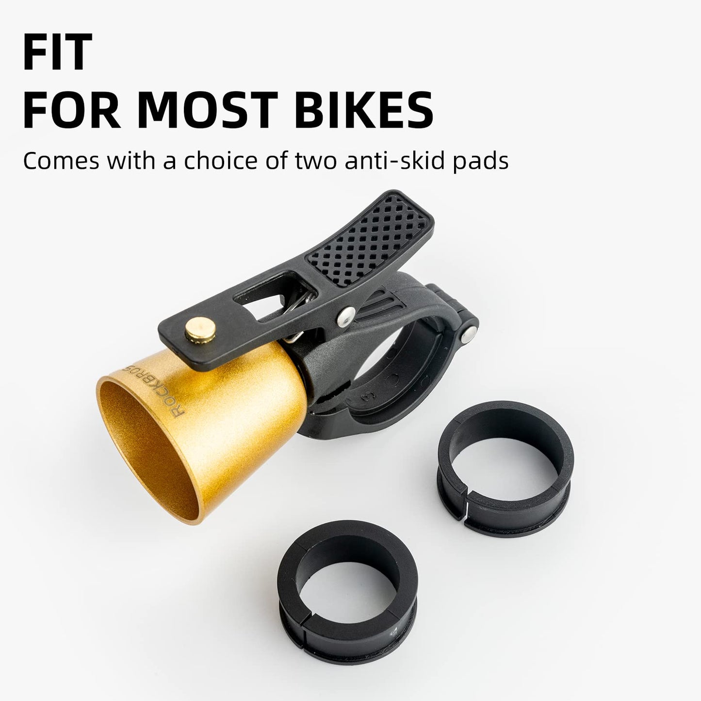 ROCKBROS Bike Bell Classic Bicycle Bell Mountain Bike Bells for Adults with Loud Sound and Fit for 0.87-1.25in/22.2-31.8mm Bicycle Handlebars