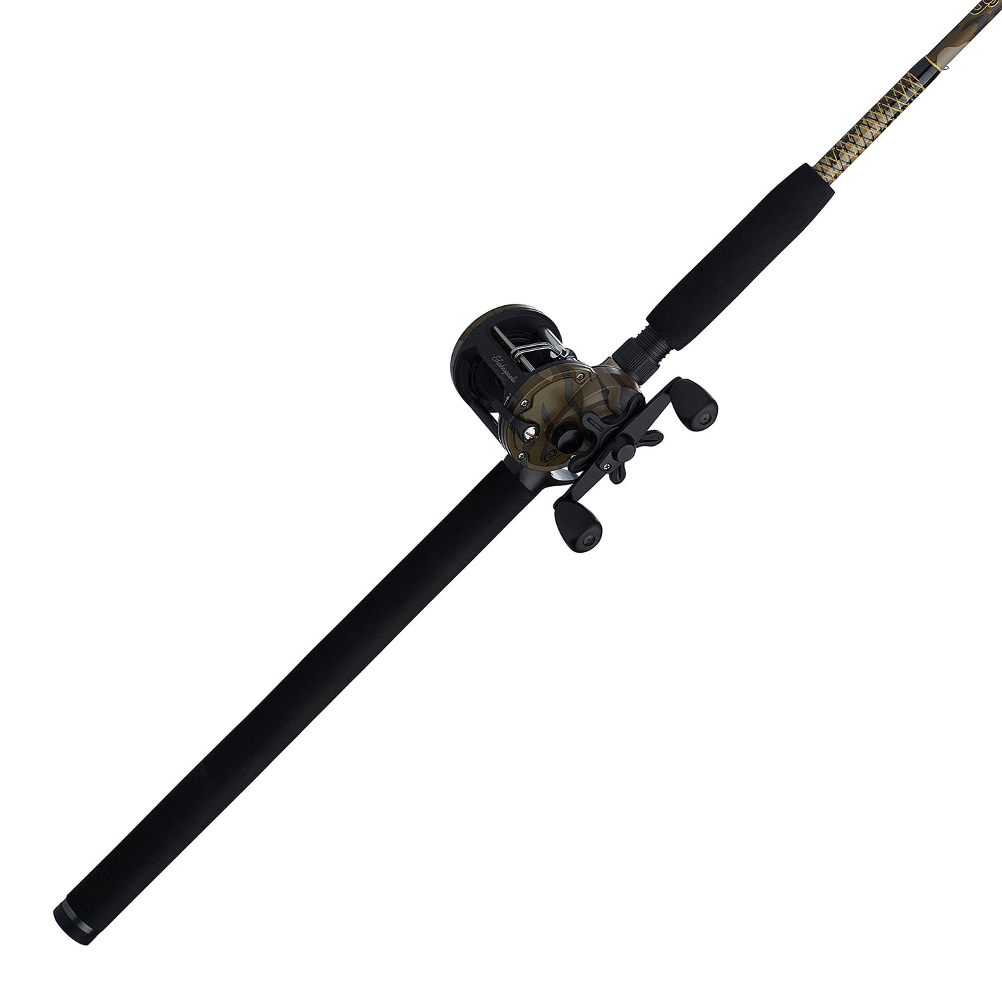 Ugly Stik 7’ Camo Conventional Fishing Rod and Reel Casting Combo, Right Handle Position, Ugly Tech Construction With Clear Tip Design, 1-Piece Rod, Size 20 2 Ball Bearing Conventional Reel