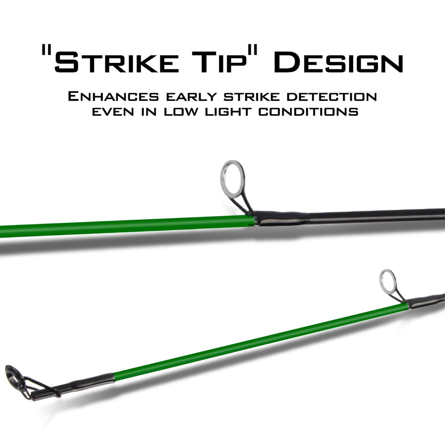 KastKing Brutus Spinning Rods & Casting Fishing Rods, Brute Tuff Composite Graphite & Glass Blanks, Stainless Steel Line Guides w/Zirconium Oxide Rings Tip Top, Chartreuse Strike Tip