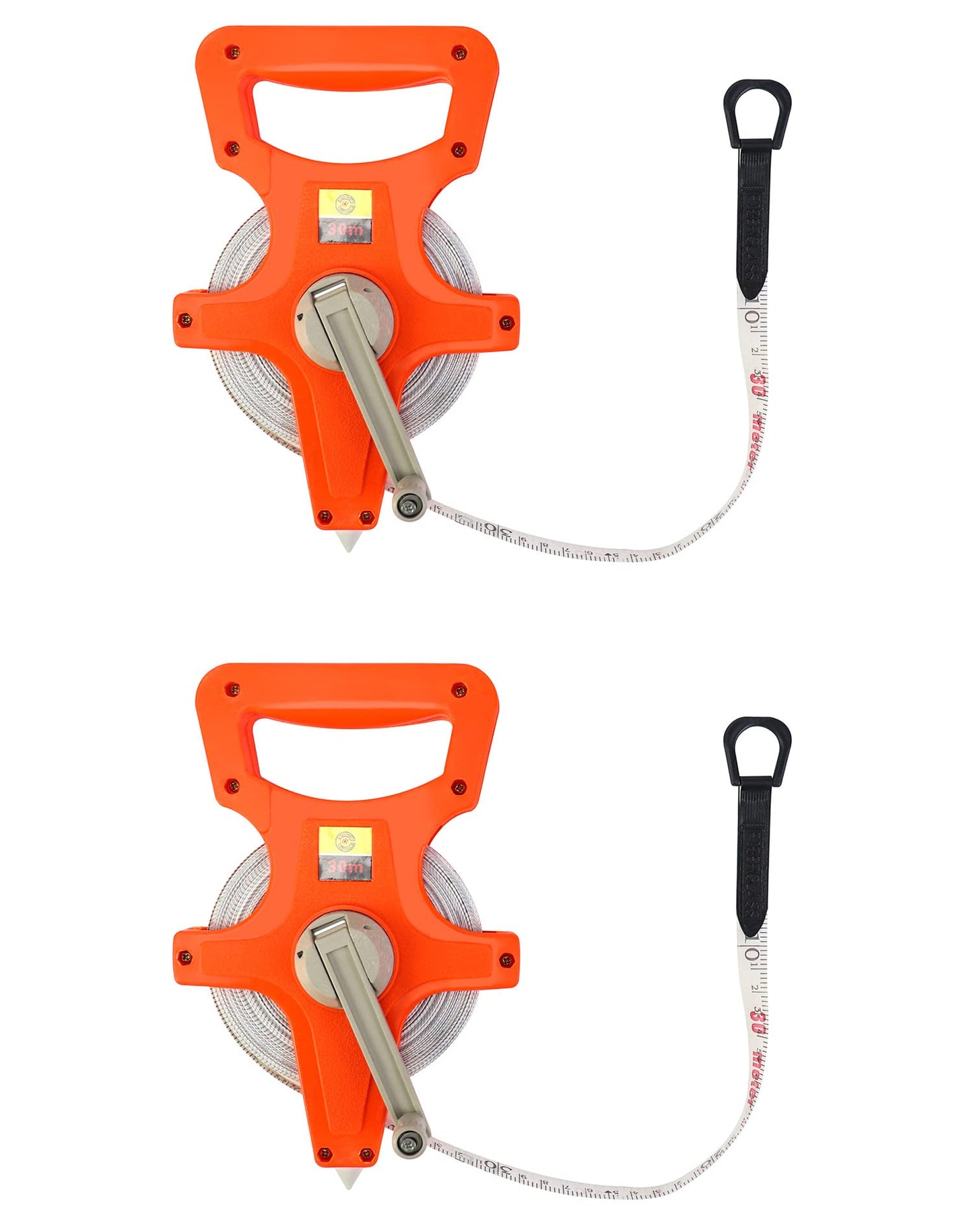 QWORK Tape Measure, 1/2" x 330' Open Reel Dual Sided Fiberglass Tape Measure for Engineer, Yard and Field, Measuring Tape