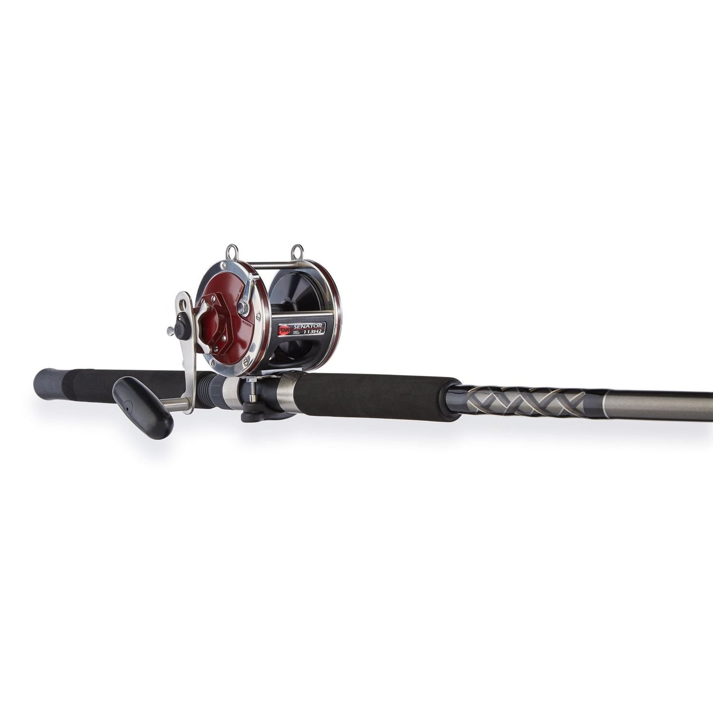 Penn Special Senator 91332 Fishing Rod and Reel Combo, 6.5 Feet, Black/Smoke/Red