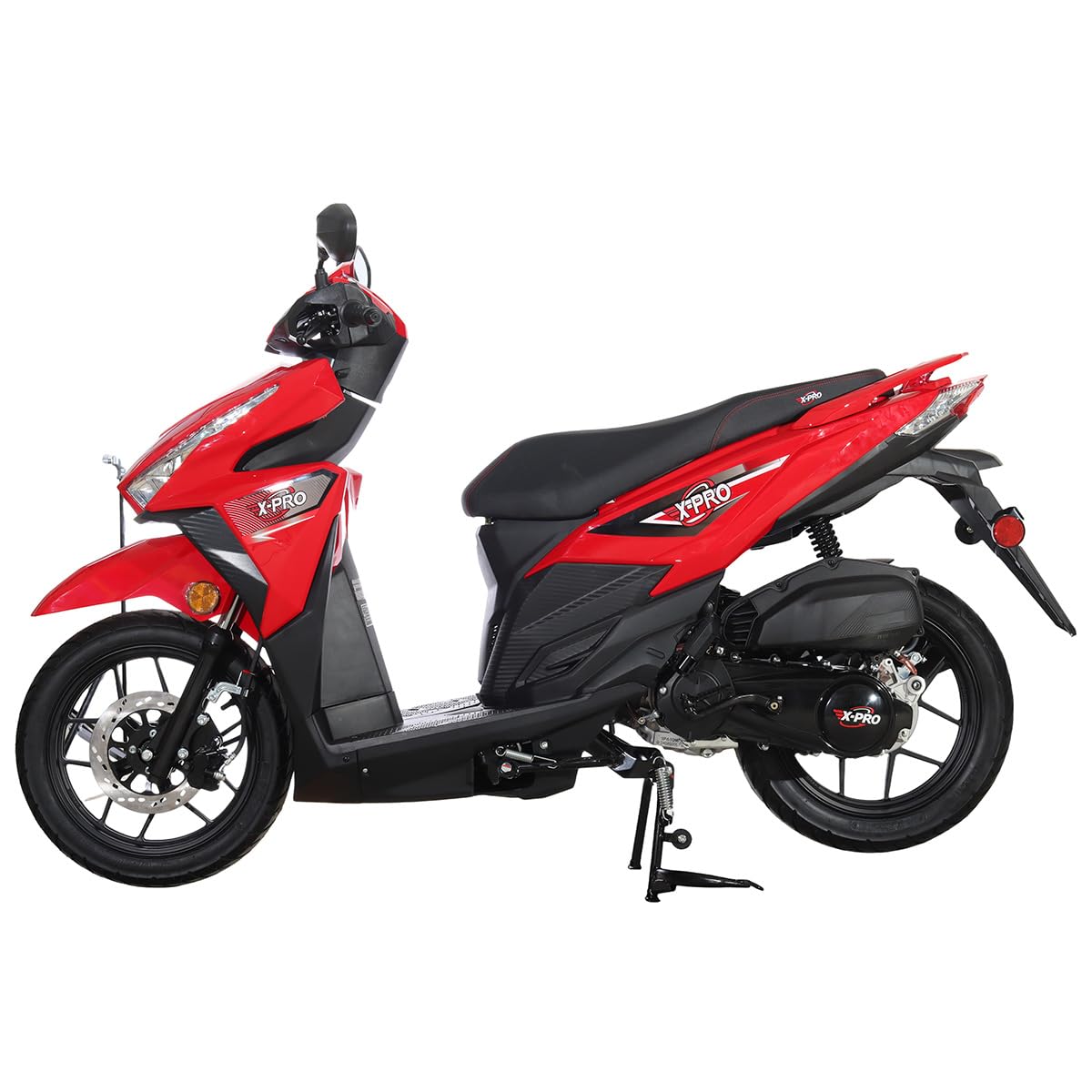 X-PRO Orion 200 Gas Moped Adult Gas Street Moped with 14" Wheels! LED Headlight!