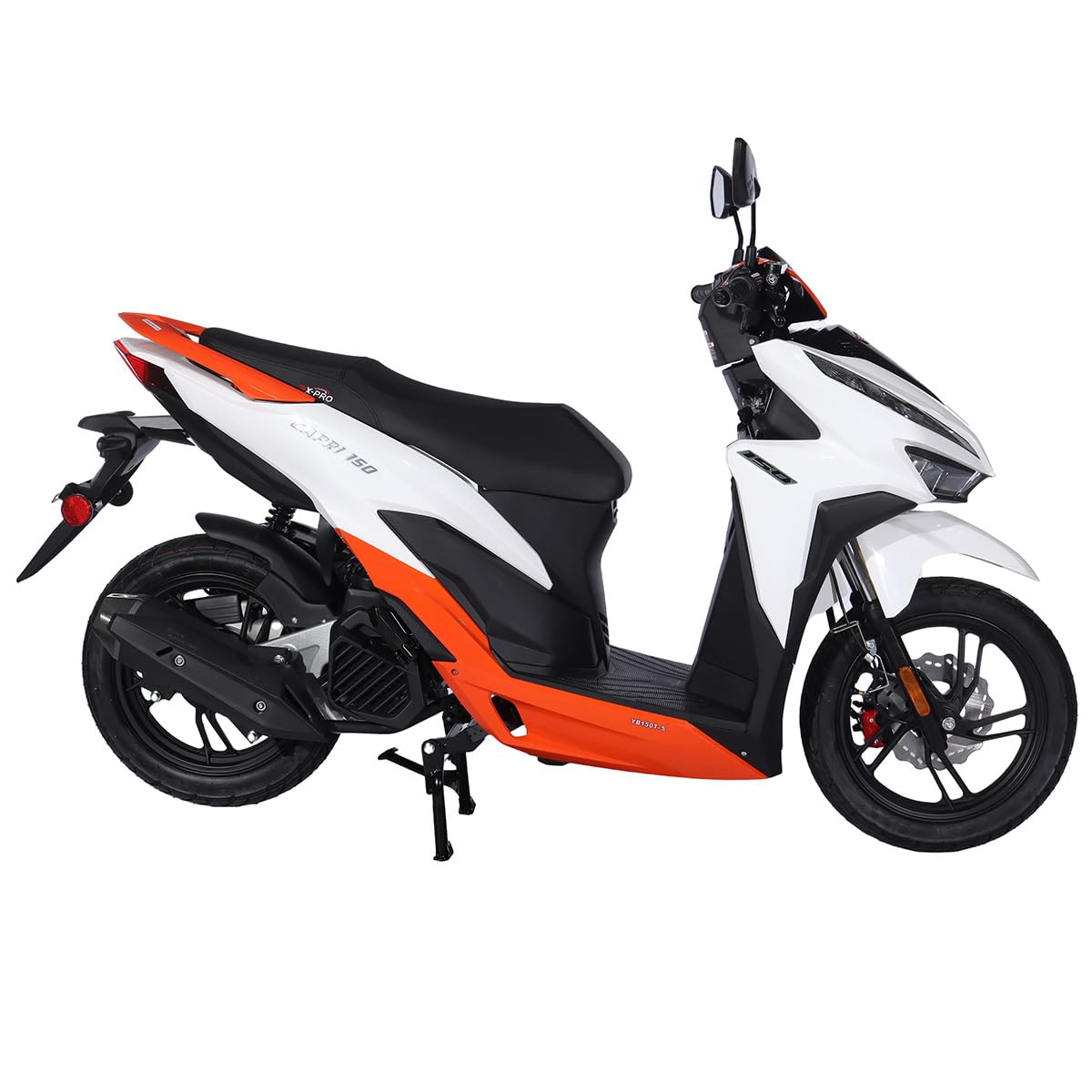 X-PRO Capri 150cc Moped with 14" Aluminum Wheels, Electric/Kick Start! (Black)