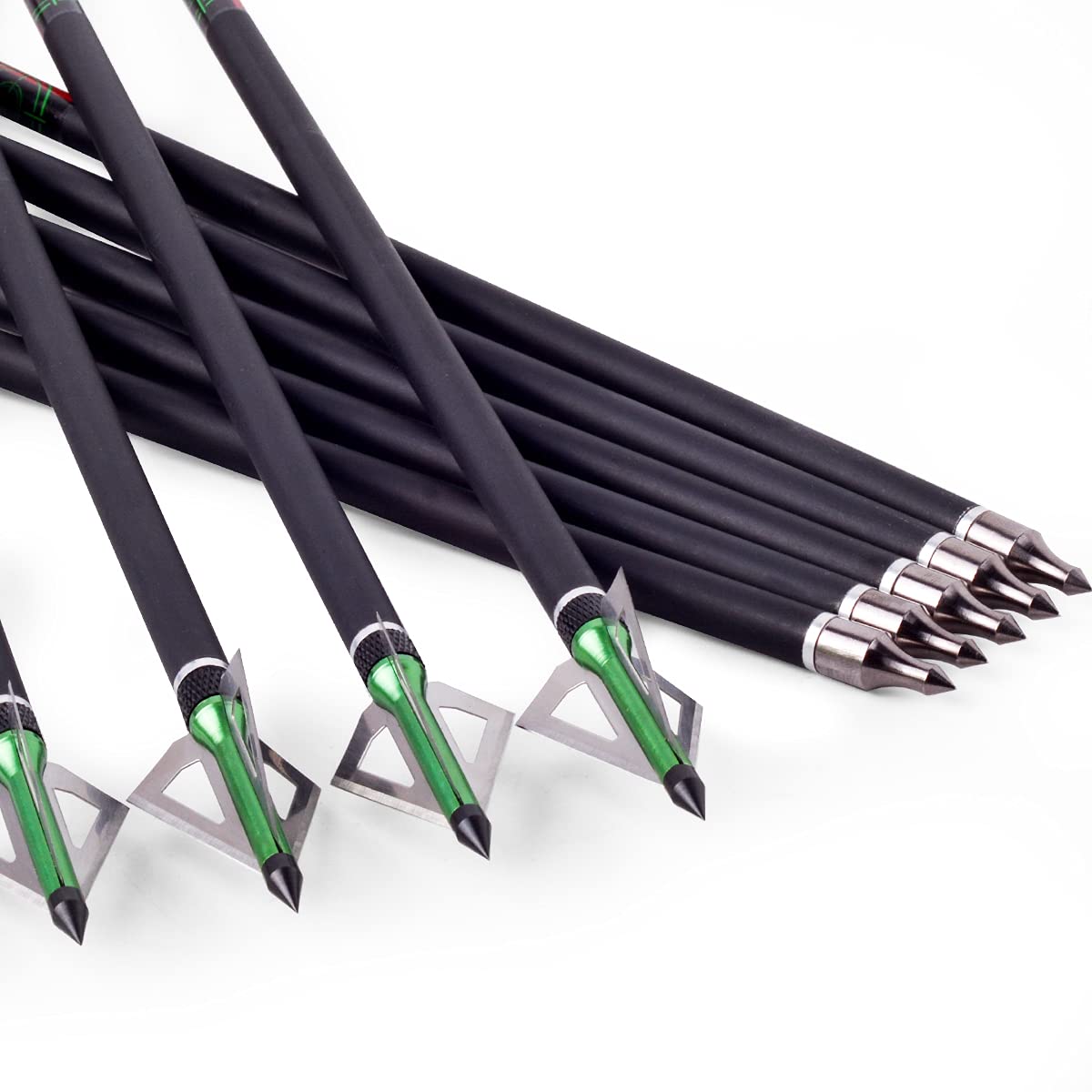 24-Pack 20 Inch Carbon Crossbow Bolts - For Hunting & Target Practice, With Vanes