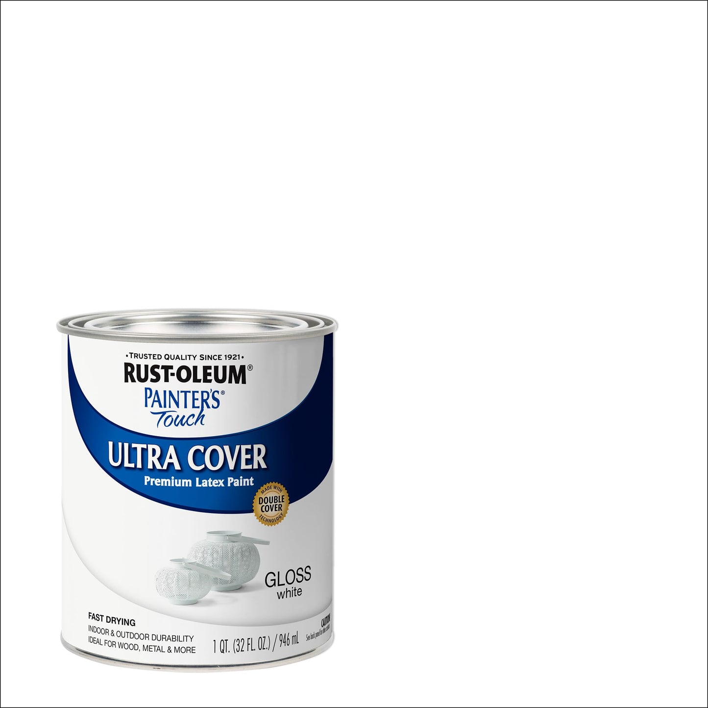 Rust-Oleum 1976502 Painter's Touch Latex Paint, Flat Black 32 Fl Oz, 1 Quarts, (Pack of 1)