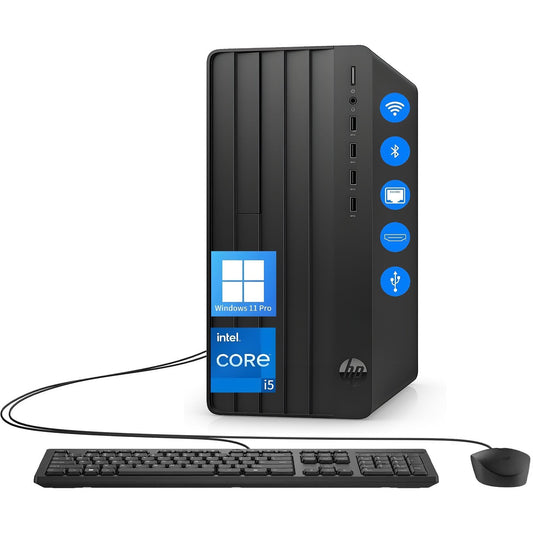 HP Desktop Computers Tower PC for Home Business Student, Intel 6-Core i5-12500 (Beat i7-11700), 64GB DDR4 RAM, 1TB PCIe SSD, WiFi, Bluetooth, RJ-45, Keyboard and Mouse, Windows 11 Pro, Wendbo