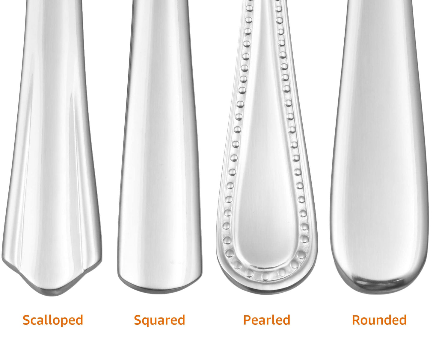 Amazon Basics Stainless Steel Dinner Forks with Round Edge, 10 Pack of 12, 120 count total, Silver