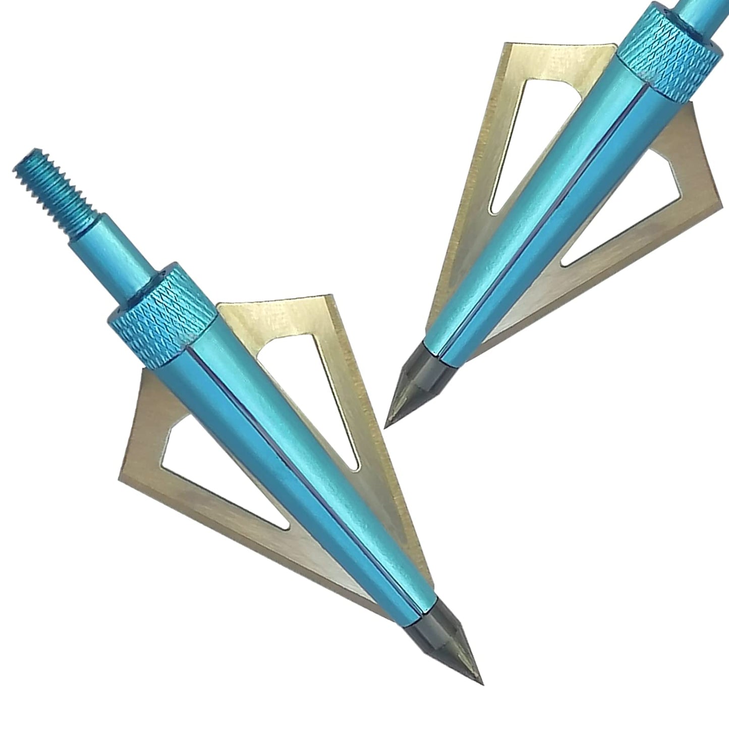 12pcs Archery Broadheads 3 Fixed Steel Blade 125 Grain Hunting Arrowheads Fit for Compound Bow and Crossbow with One Black Plastic Portable Broadheads Case