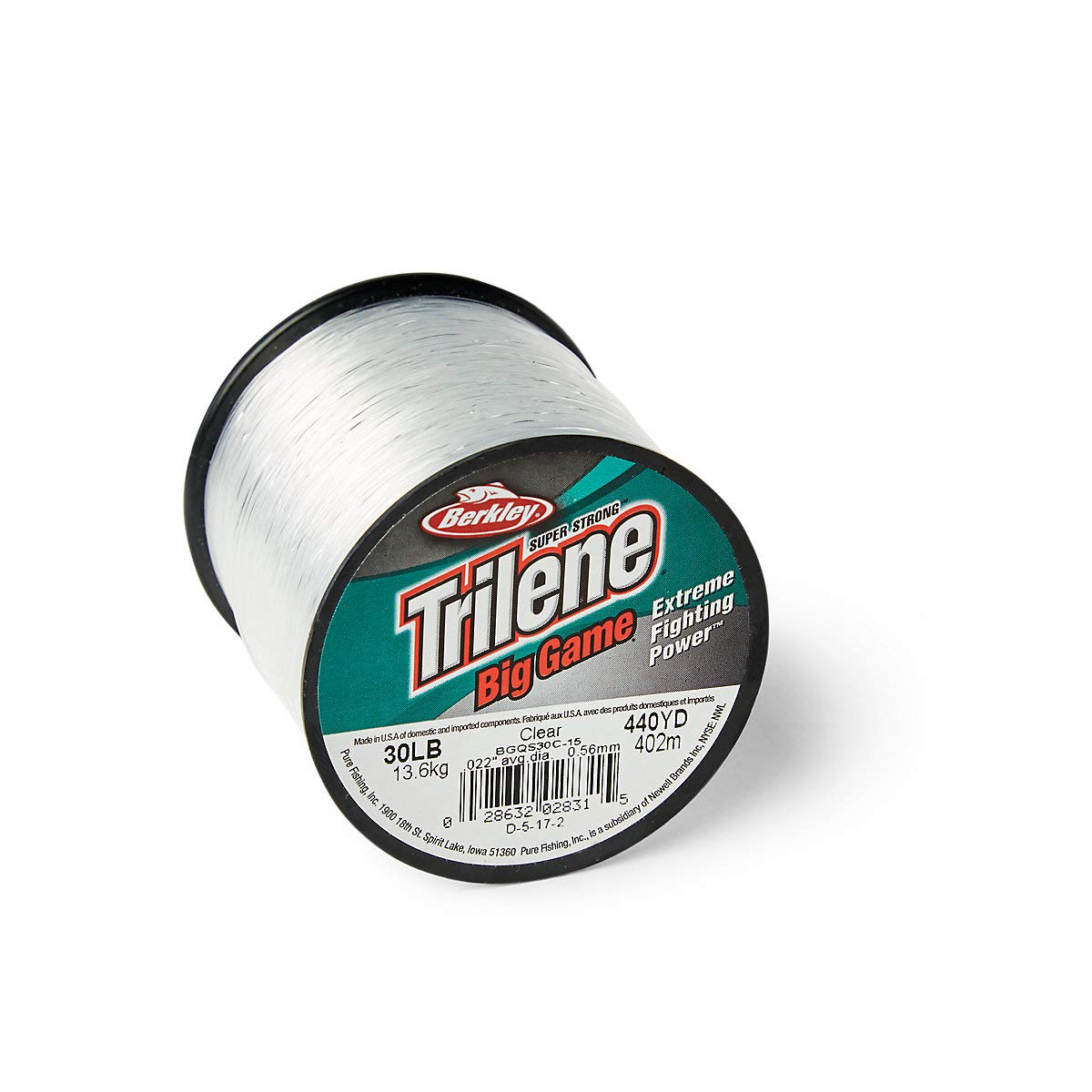 Berkley Trilene® Big Game™, Clear, 30lb | 13.6kg, 440yd | 402m Monofilament Fishing Line, Suitable for Saltwater and Freshwater Environments, Coastal Brown