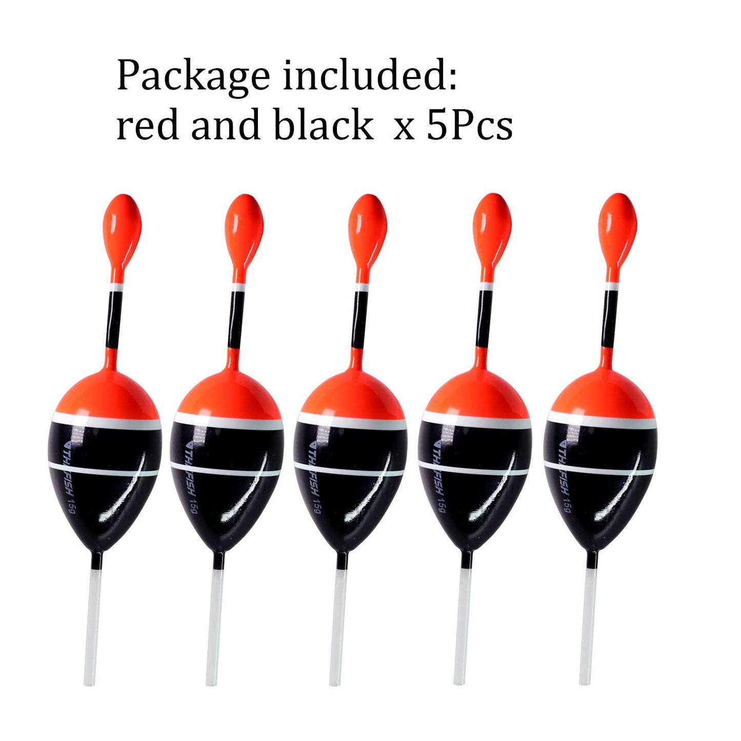 THKFISH Fishing Floats Bobbers Slide Floats Balsa Fishing Bobber Slip Bobbers for Crappie Panfish Trout Bass (1/2oz 2"x5.28") (1/6 1.6"x4.8") 5Pcs