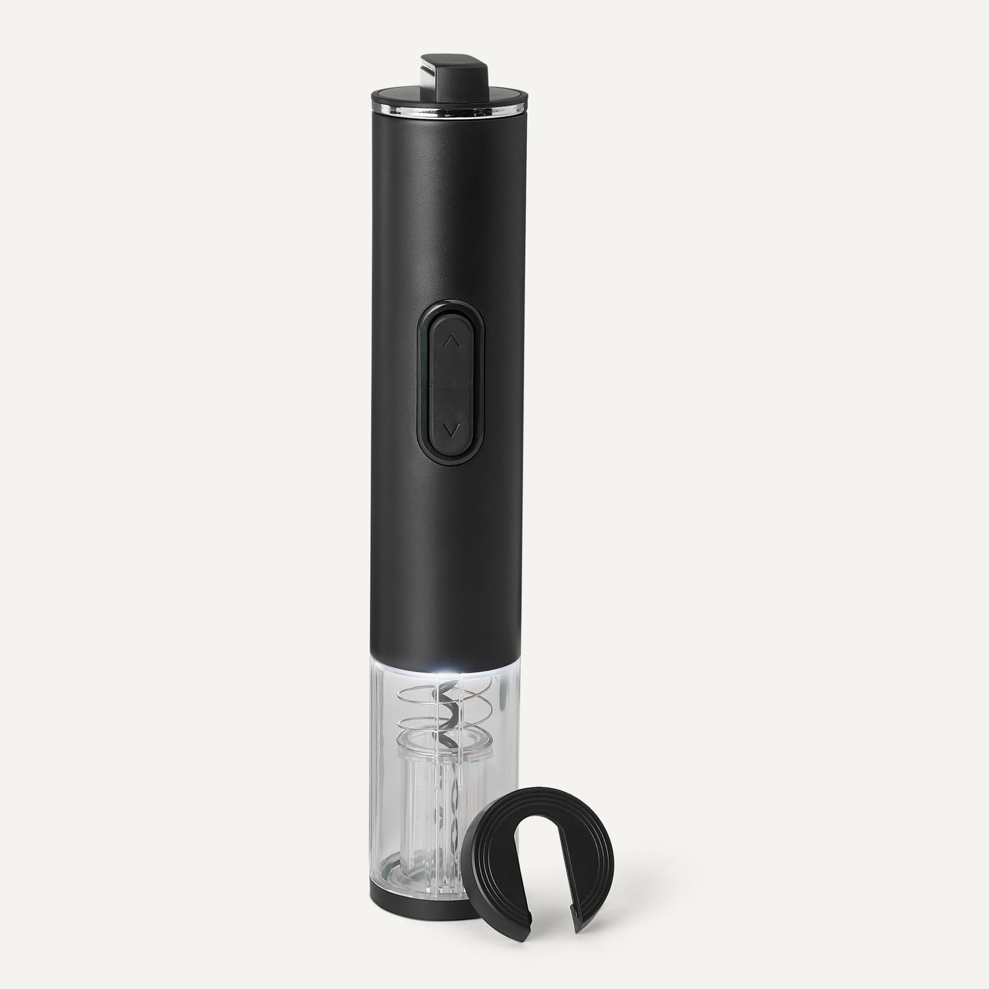 Amazon Basics Cordless Electric Wine Opener with Foil Cutter, Battery-Powered Motor, Black