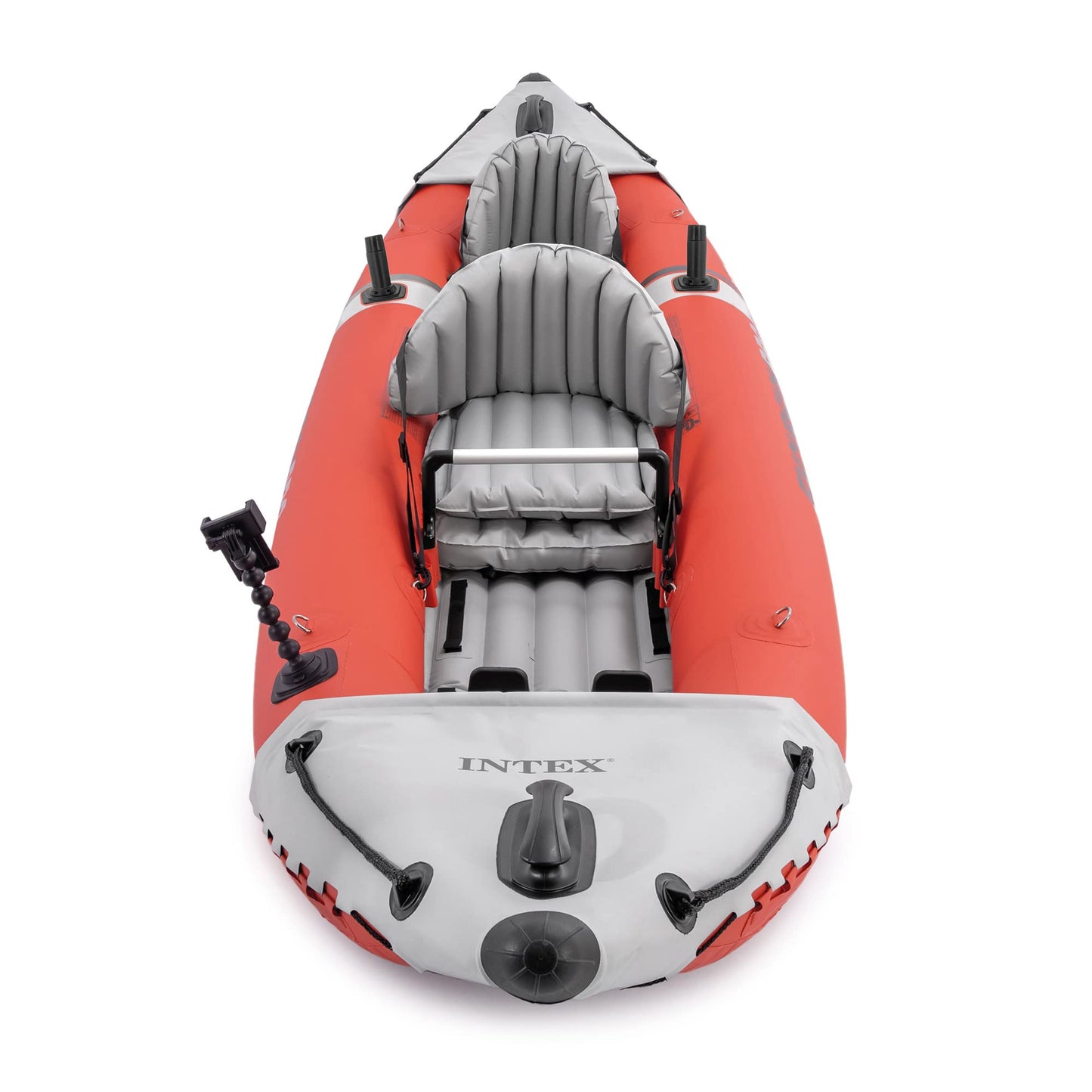 Intex 68309EP Excursion Pro K2 Inflatable Kayak Set: Includes Deluxe 86in Kayak Paddles and High-Output Pump – SuperTough PVC – Adjustable Bucket Seat – 2-Person – 400lb Weight Capacity