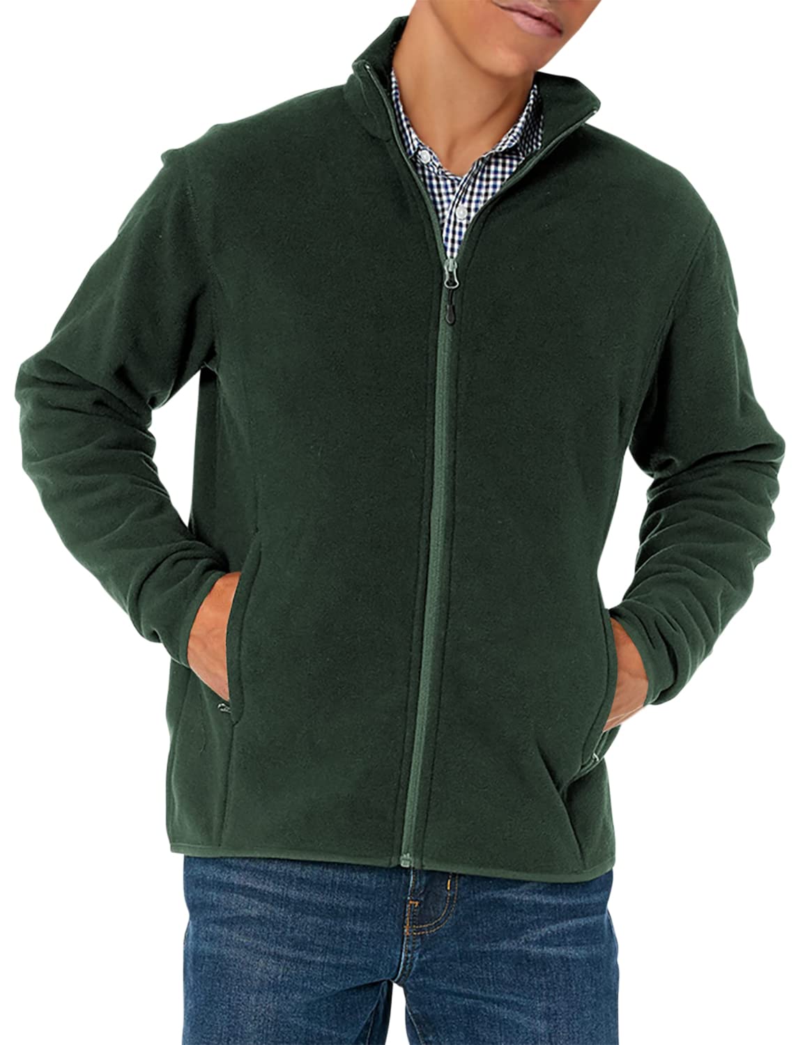 Amazon Essentials Men's Full-Zip Polar Fleece Jacket (Available in Big & Tall)