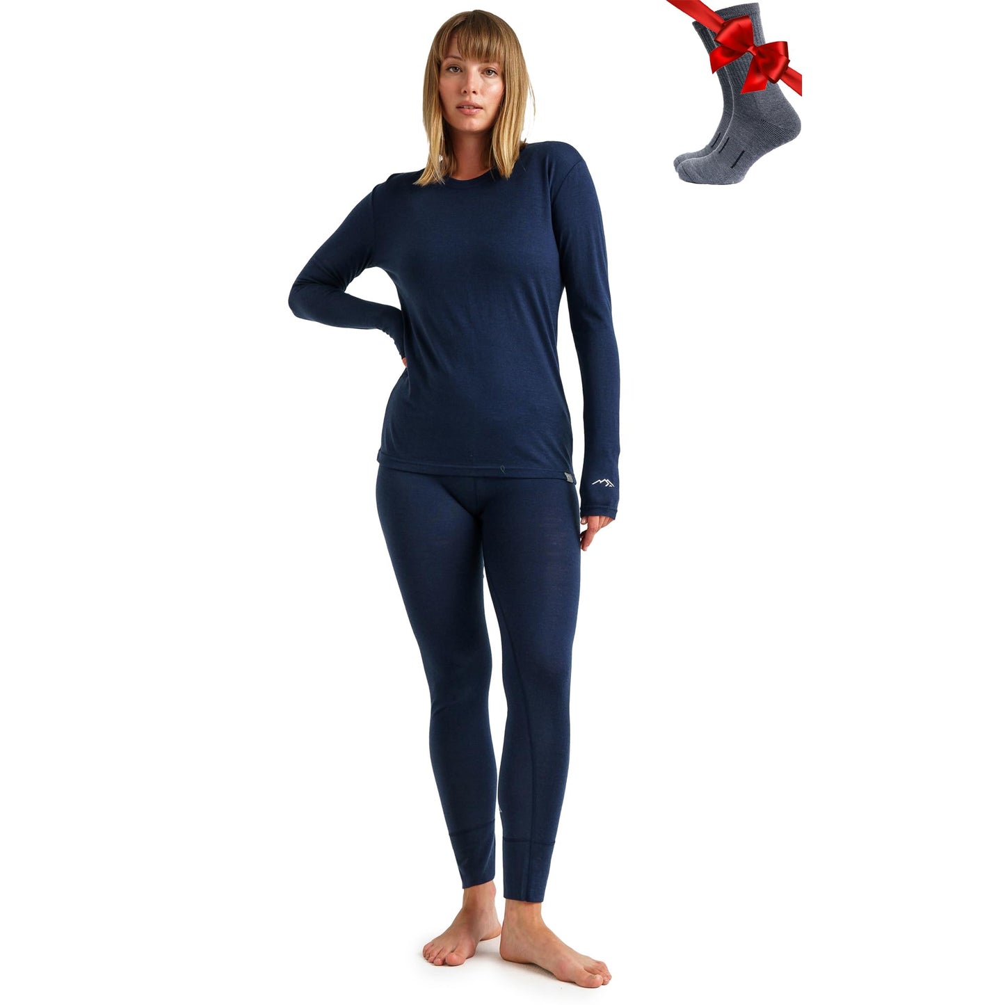 Merino.tech Merino Wool Base Layer Women Set - Heavyweight, Lite, Midweight Merino Thermal Underwear For Women Top, Bottom