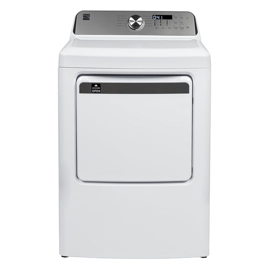 Kenmore 7.0 cu. ft. Front Load Gas Dryer-with Guard to Reduce Wrinkles & Static-Sanitize and Smart Sensor Drying-LED, White