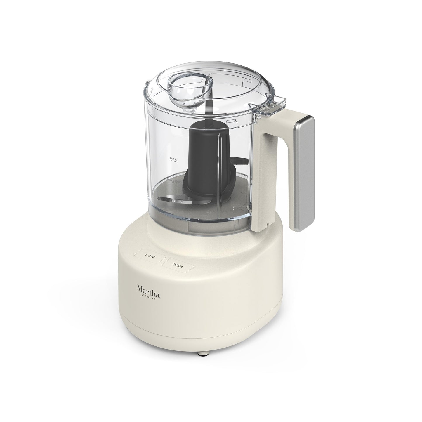 Martha Stewart 3 Cup Electric Food Chopper, Vegetable & Herb Mini Food Processor, 24oz BPA-Free Bowl, Stainless Steel Blades, Pour Spout, Dicing, Mincing, Chop & Puree, Dishwasher Safe, Caviar