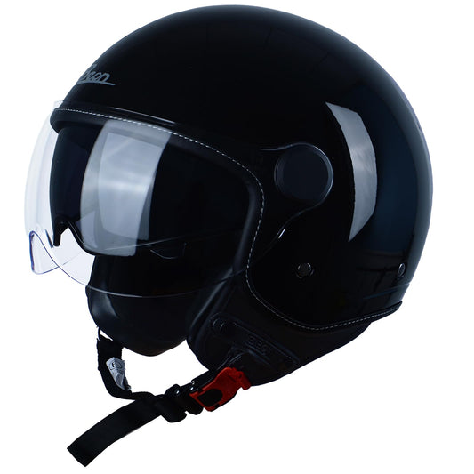 Open Face Motorcycle Helmet for Adults, DOT Approved,3/4 Retro Vespa Helmet, Dual Visors Men's and Women's Motorbike Casco for Moped Cruiser Bobber and Chopper
