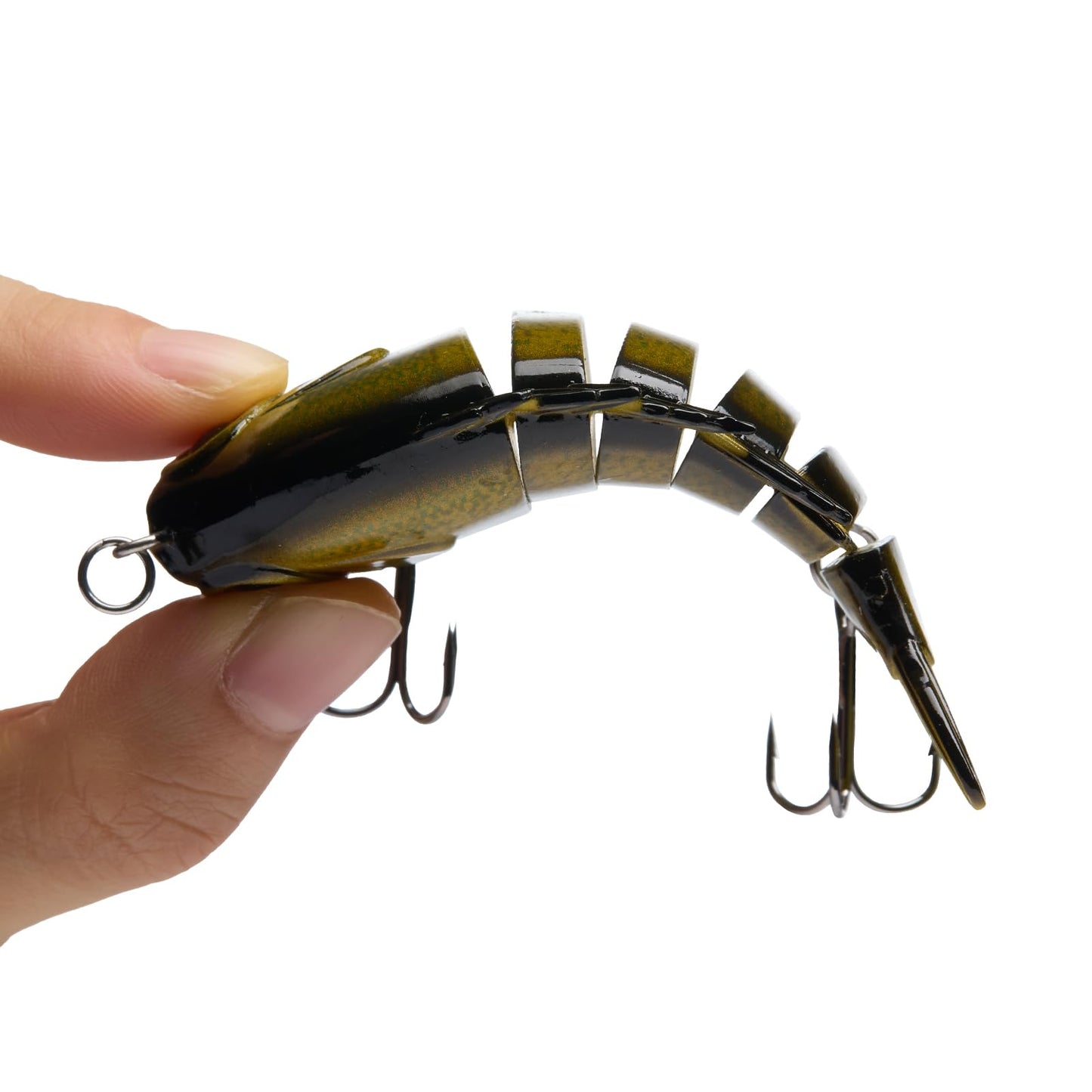 BASSDASH SwimPanfish Multi Jointed Panfish Bluegill Swimbaits Hard Topwater Bass Lures Fishing Lure Crank Saltwater 3.5in/0.85oz