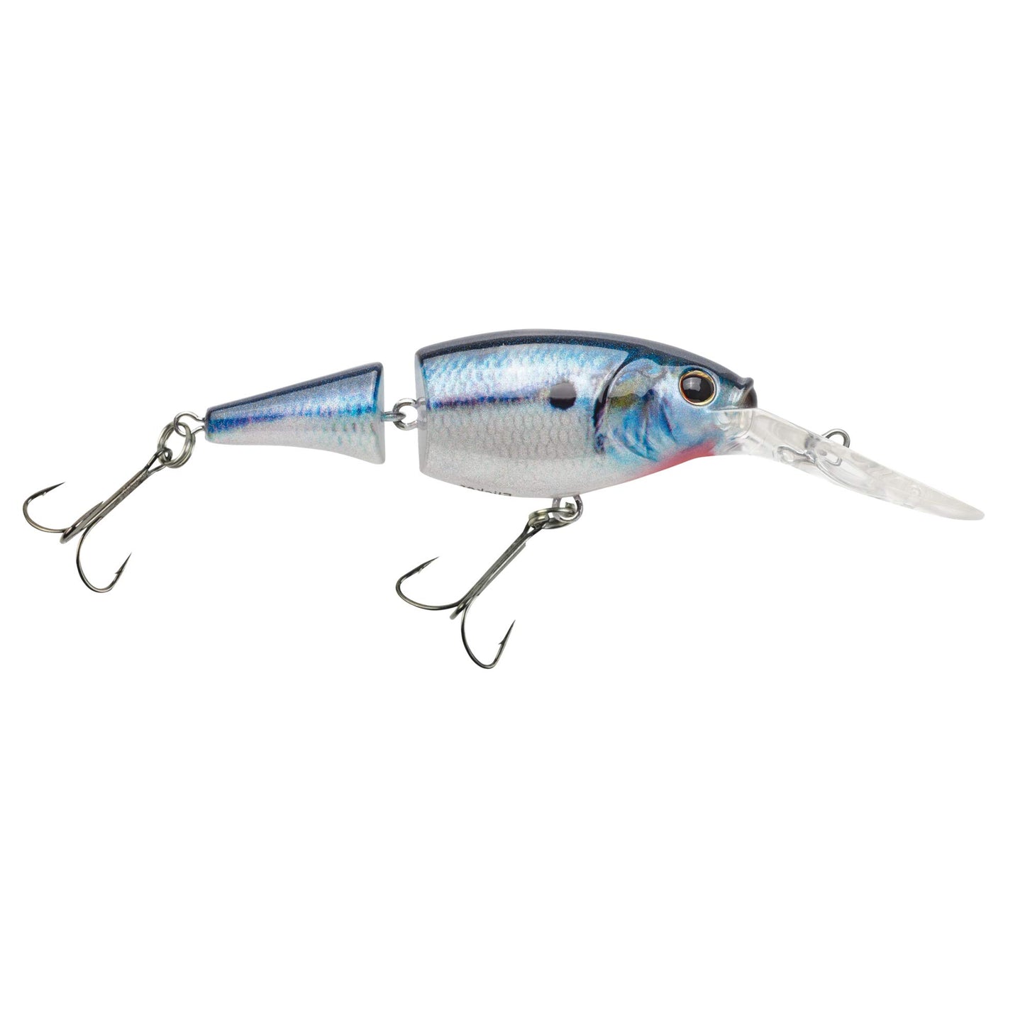 Berkley Flicker Shad Jointed Crankbait, 2 Pack, Red Tiger, 1/3 oz, 2 3/4in, 7'-9' Dive Depth