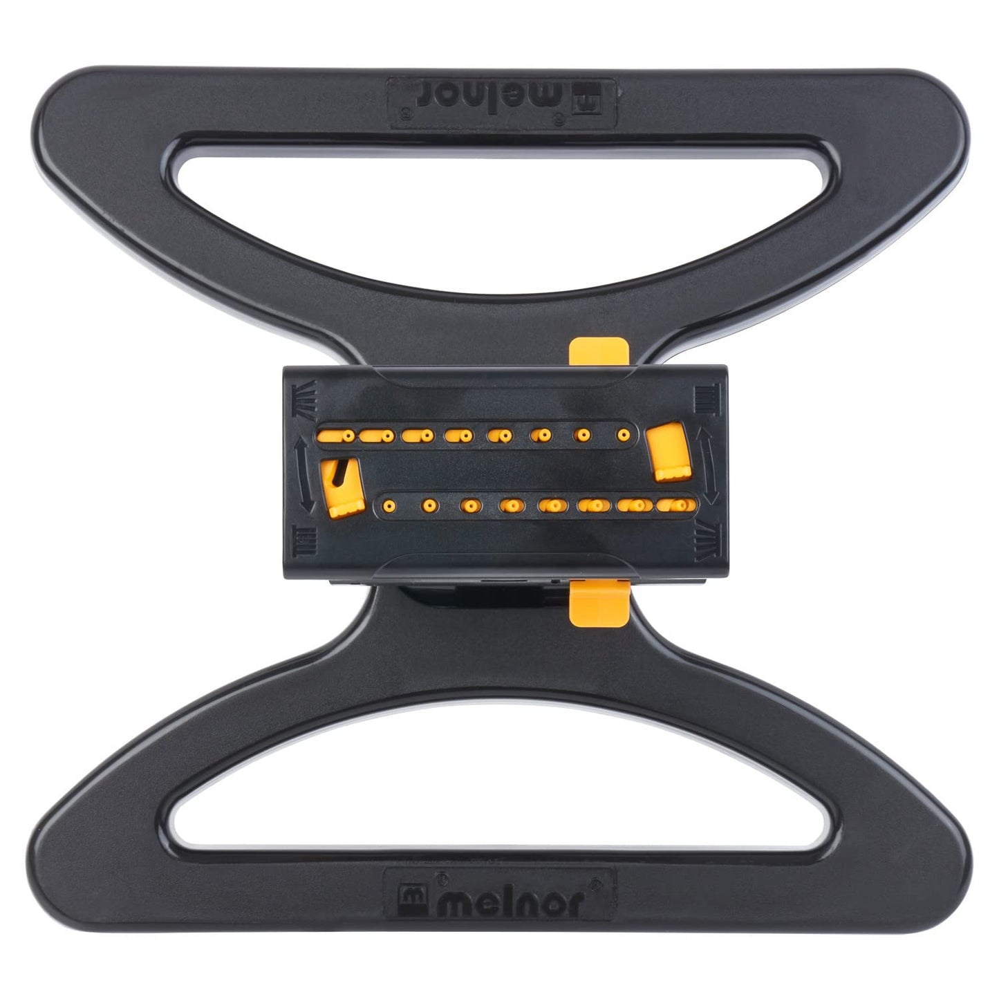 Melnor 65131AMZ MiniMax Turbo Oscillator Sprinkler, 4000 sq. ft., 4-Way Adjustable, Quick Connect Bundle, Black, Yellow