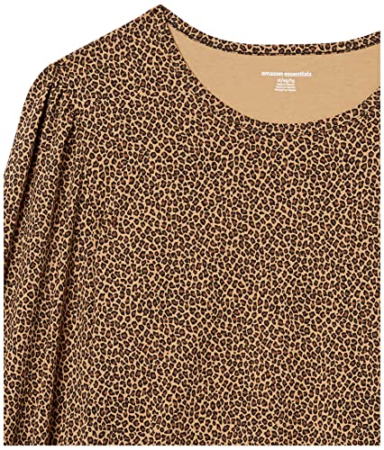 Amazon Essentials Women's Long-Sleeve Crewneck Smocked Cuff T-Shirt