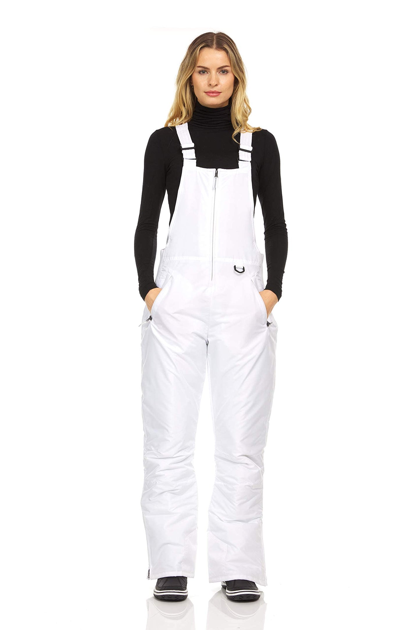 Arctic Quest Womens Ski Snow Bibs Pants Insulated Water Resistant Overalls Snowboarding Winter Waterproof Pants Women