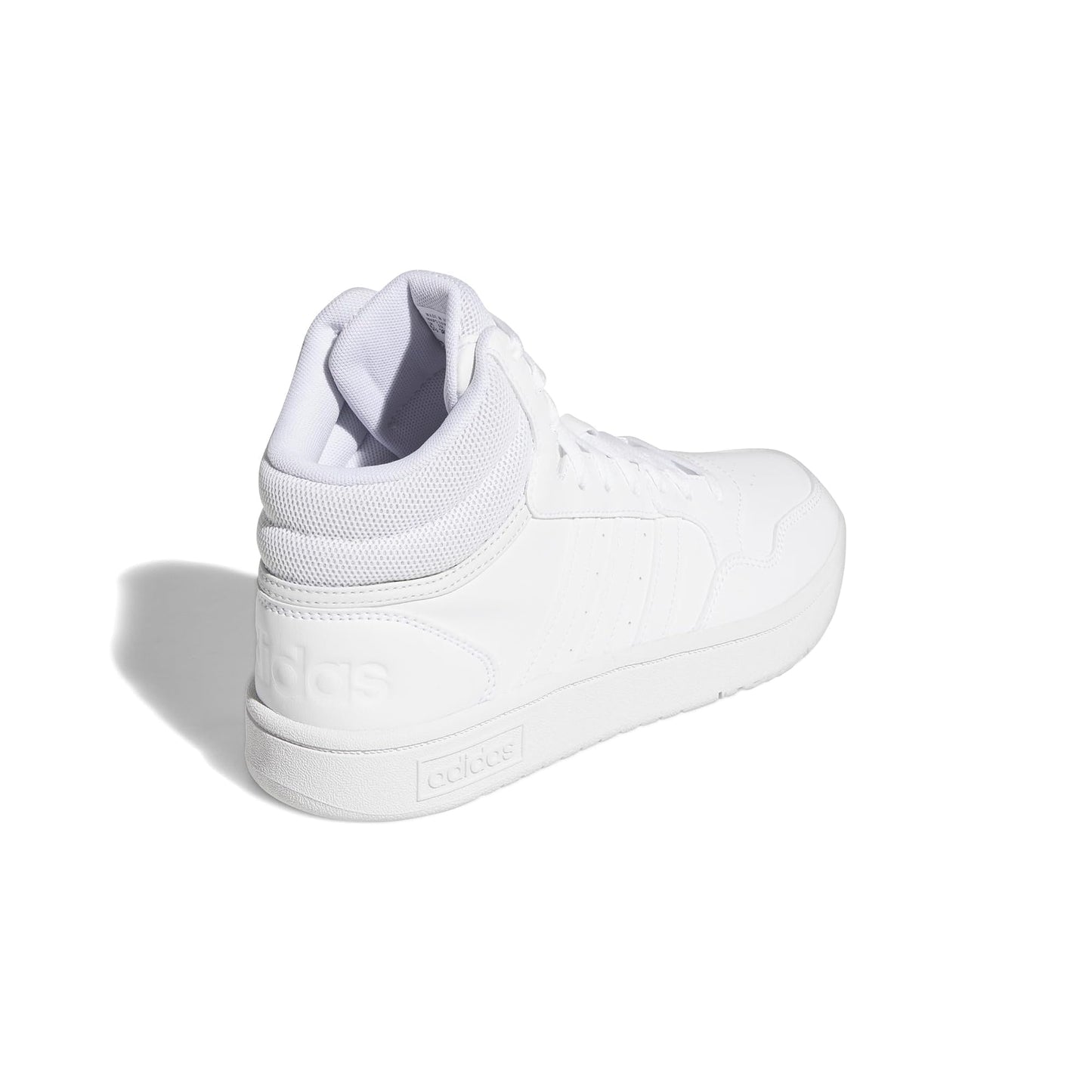 adidas Women's Hoops 3.0 Mid Top Basketball Shoe, White/White/Dash Grey, 8