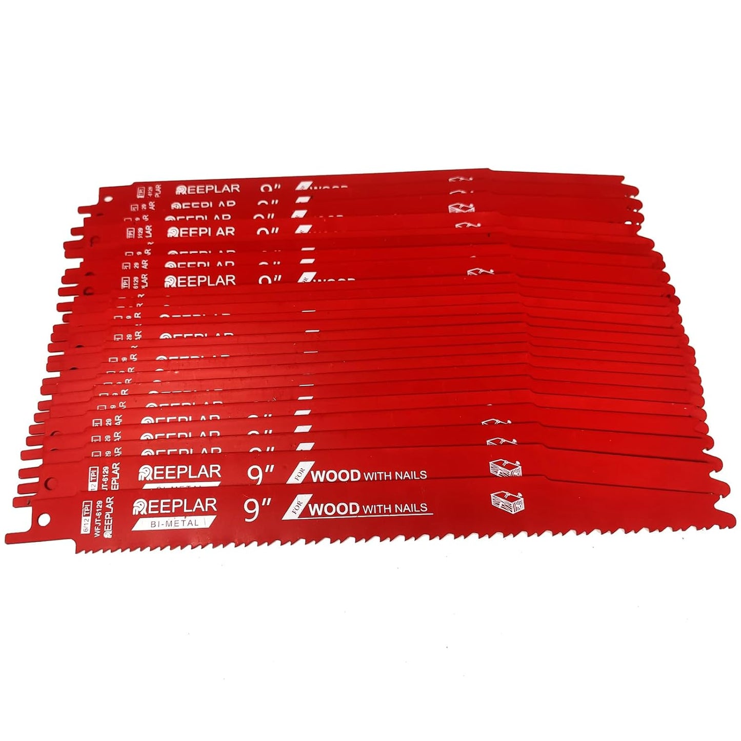 25 Pack 6 Inch 6/12 Tpi Reciprocating Saw Blades for Nail-Embedded Wood…