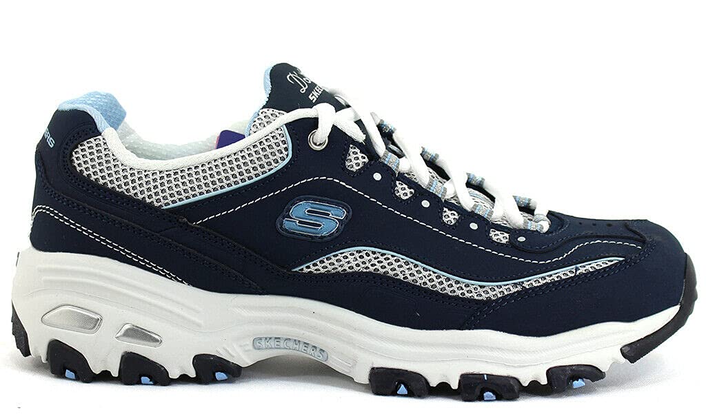 Skechers Women's D'Lites-Life Saver Memory Foam Lace-up Sneaker