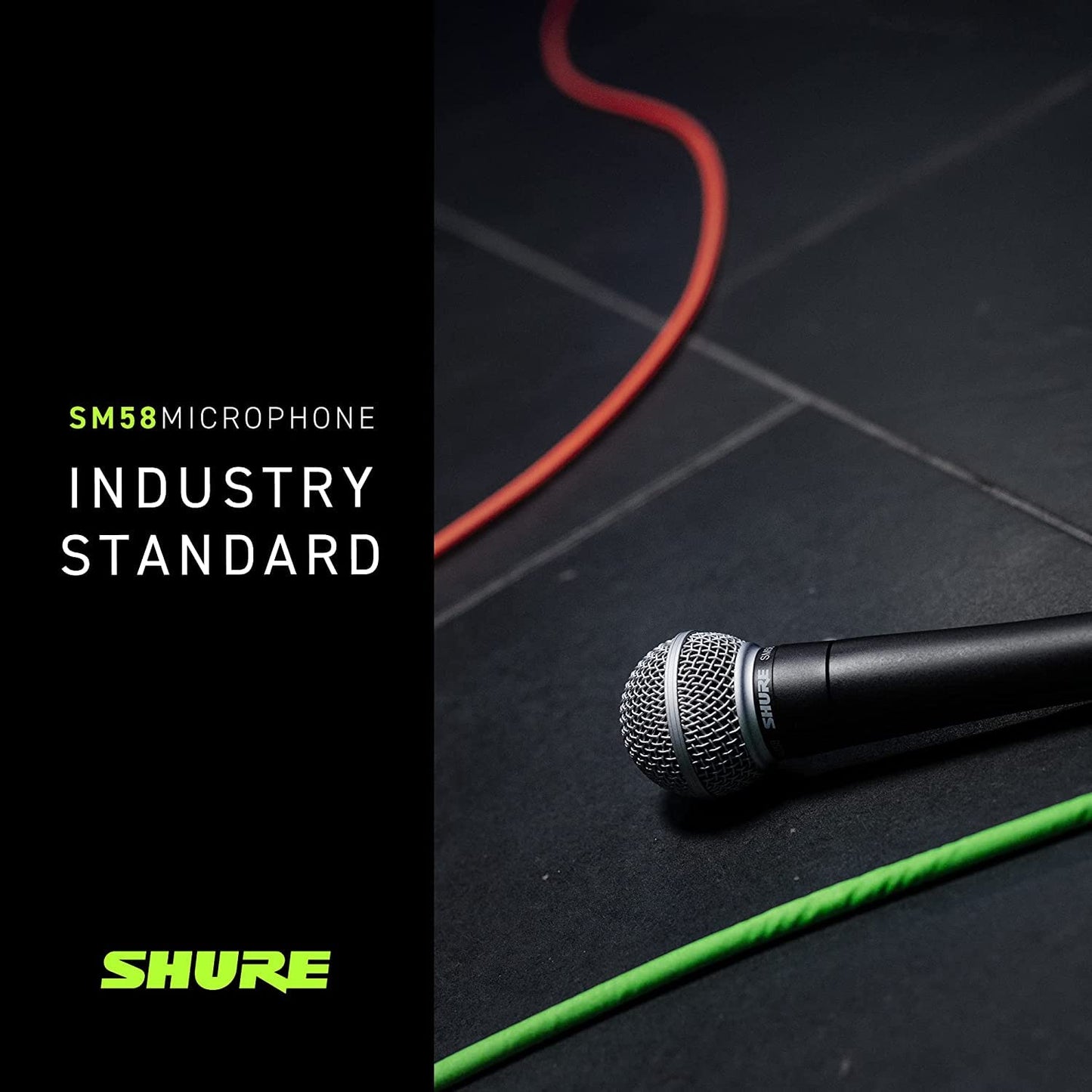 Shure SM58 Pro XLR Dynamic Microphone with On/Off Switch - Professional Studio & Live Performance Cardioid Mic for Vocals, Podcasting, and Recording (SM58S)