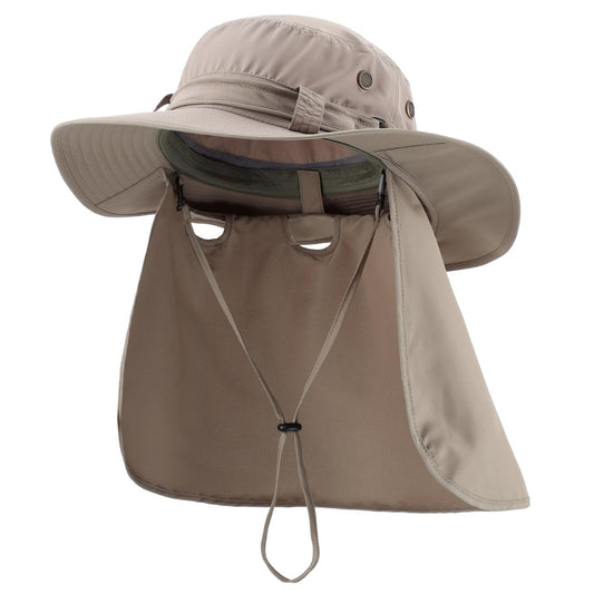 Home Prefer UPF50 Mens Sun Hat with Neck Flap Quick Dry UV Protection Cap Womens Wide Brim Fishing Hat Neck Flap Beach Garden